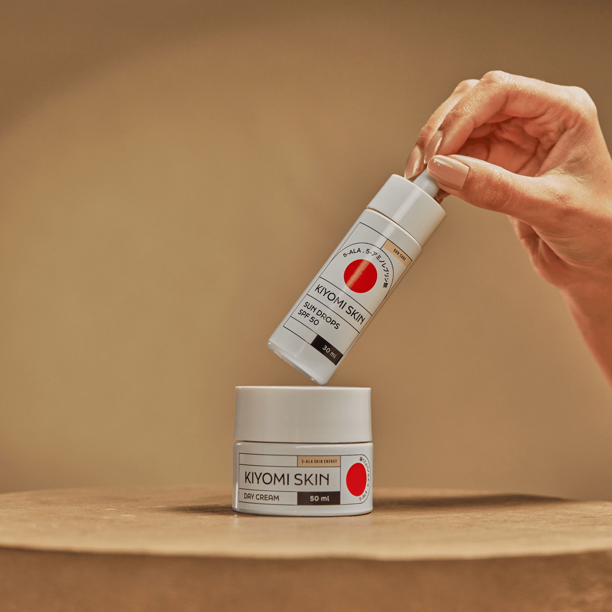 Kiyomi Skin Hautschutz Duo – Pflege & UV-Schutz (UVA + UVB) mit Gesichtscreme & Sonnenserum SPF 50
