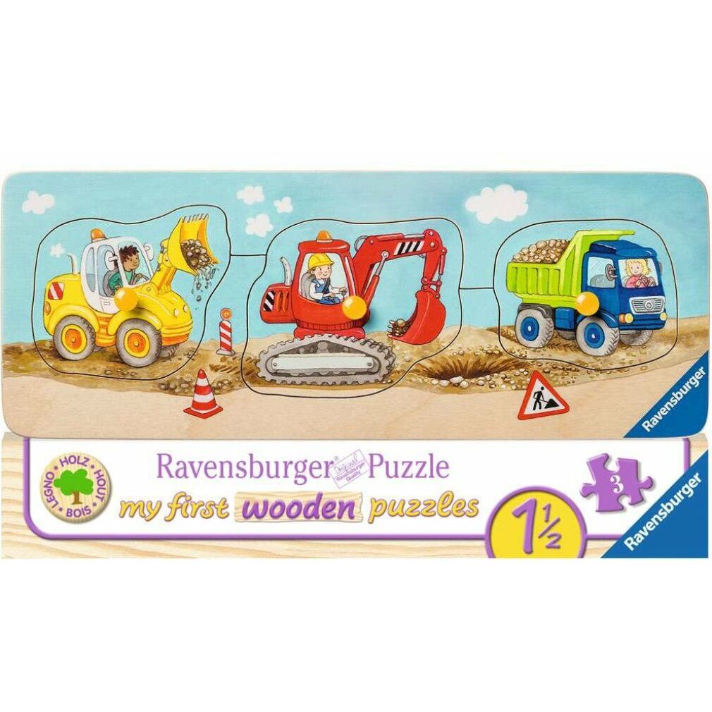 ravensburger Holzpuzzle Baumaschinen