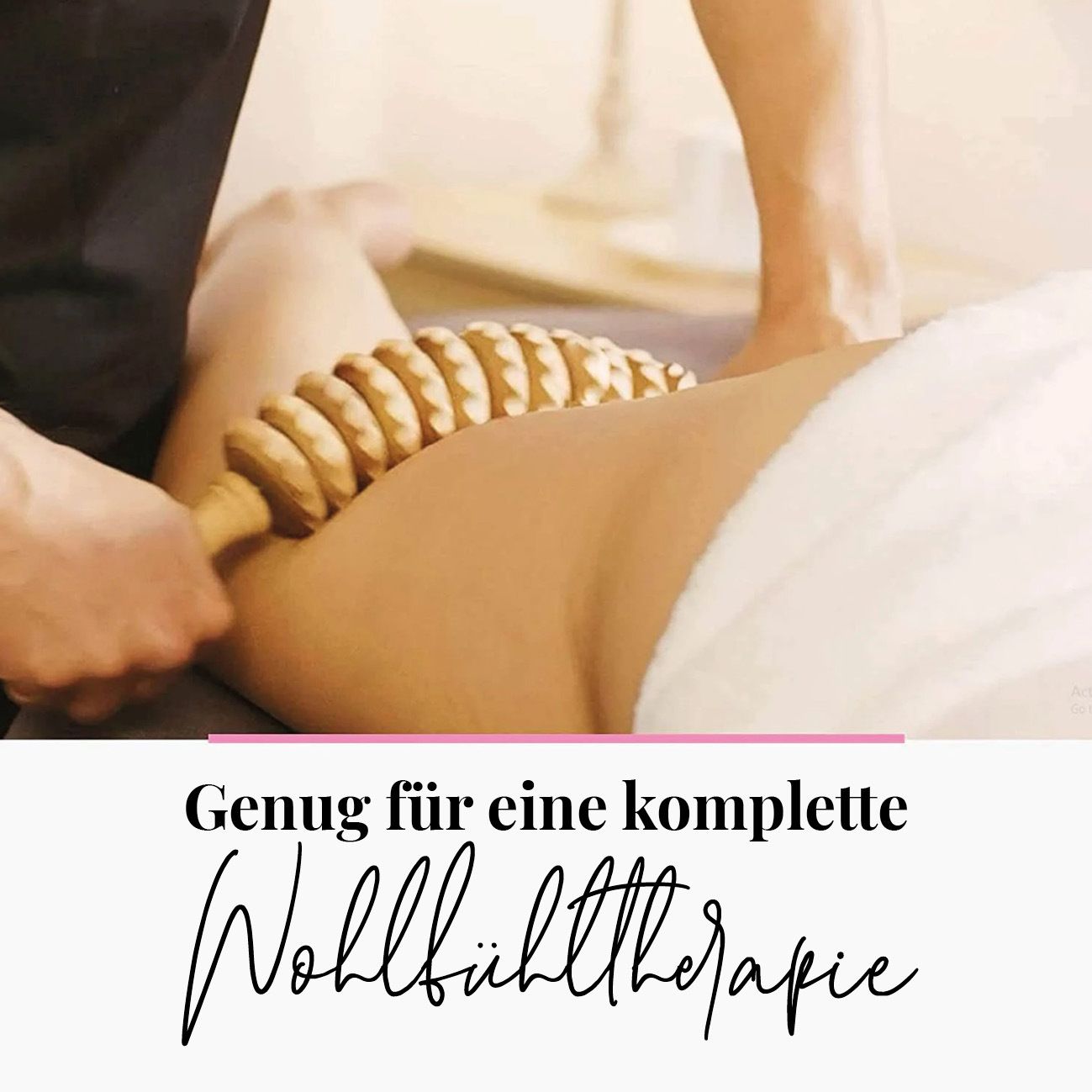 tuuli Anti Cellulite Roller mit Griff Massagegerät aus Holz Massageroller für Maderotherapie