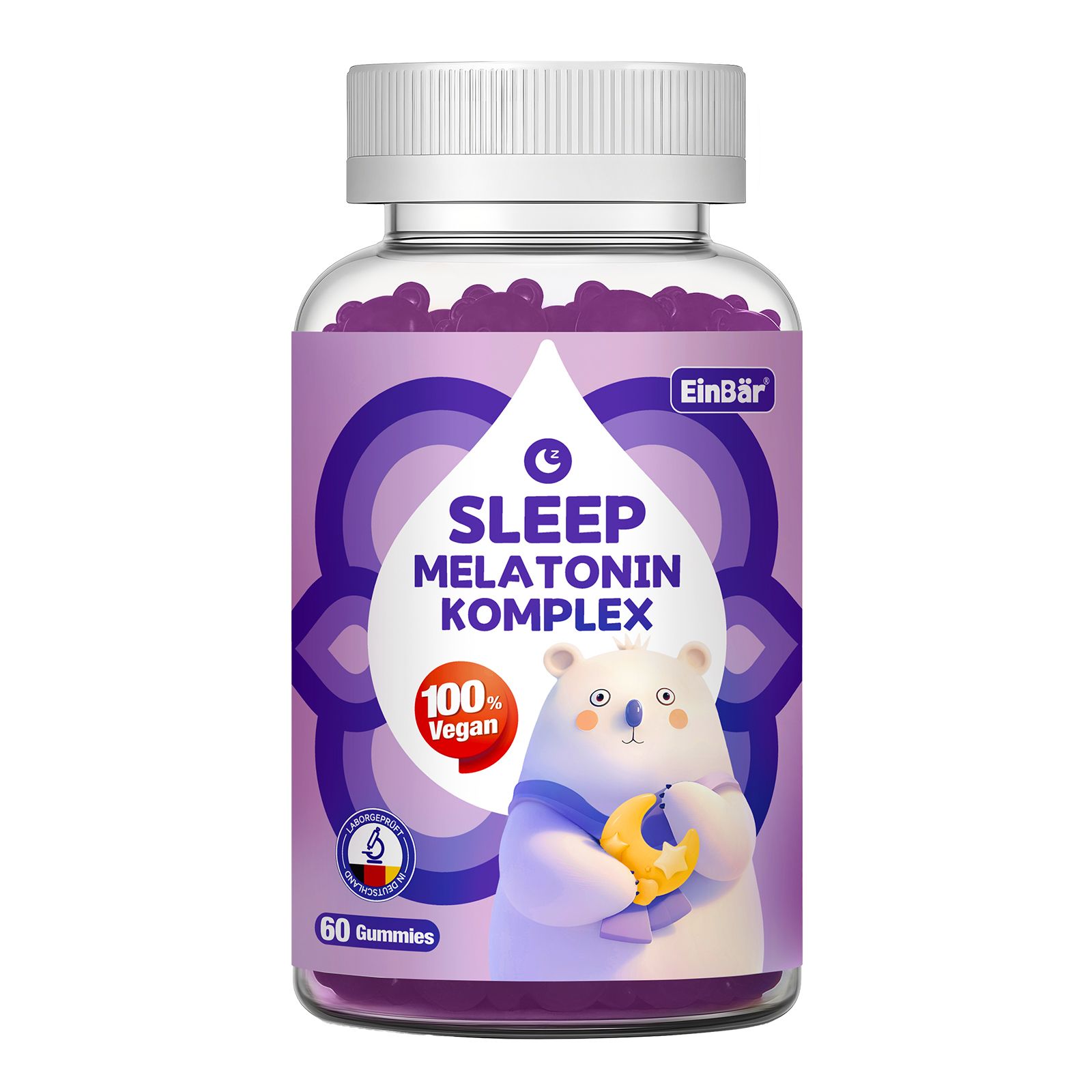 EinBär Sleep Melatonin Komplex Gummies 60 St Gummibärchen