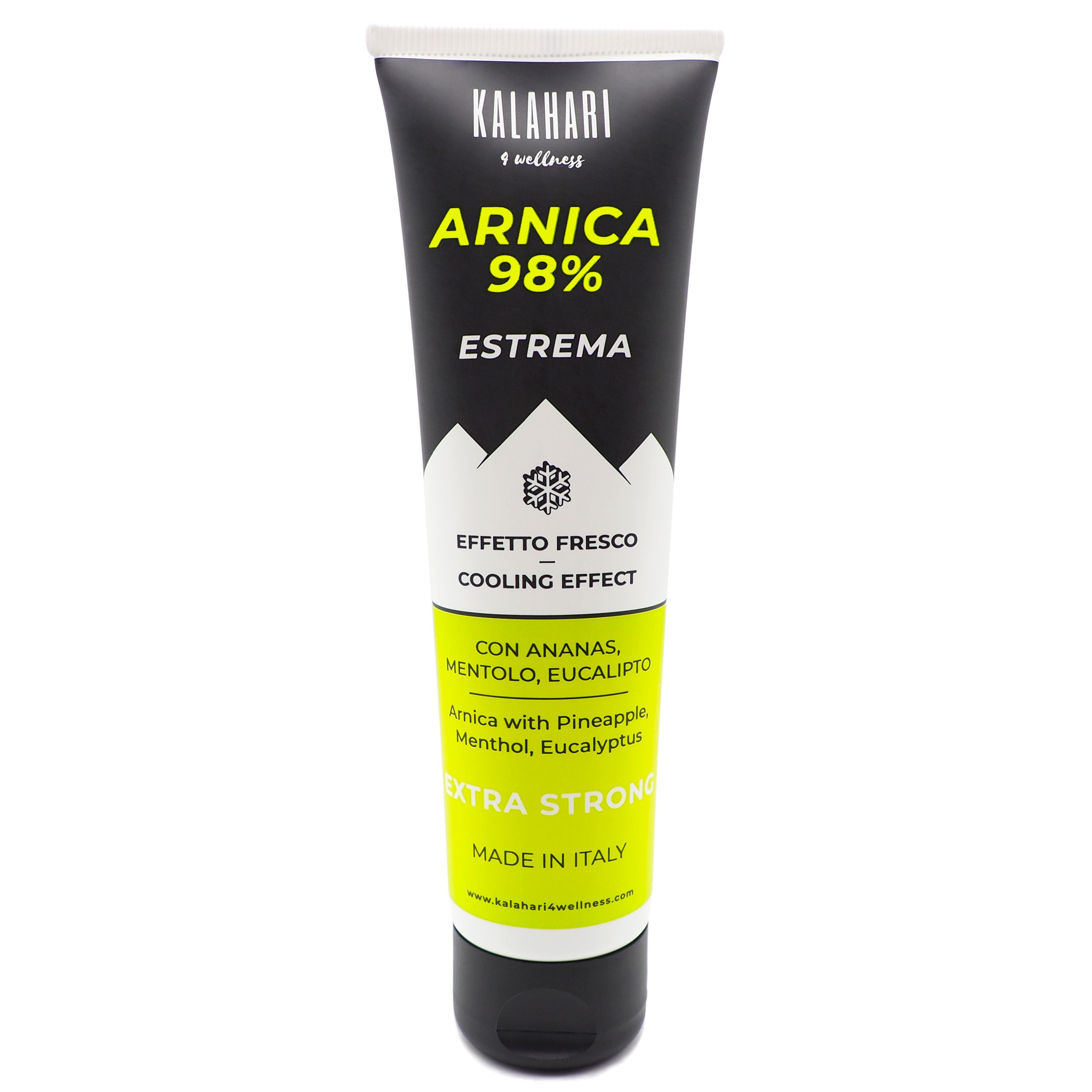 Kalahari Arnika 98% Gel, Extra Stark Kühlendes Gel Intensive Wirkung für Massagen Muskeln & Gelenken 100 ml