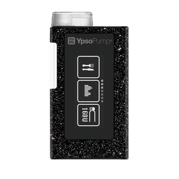 Diasticker® Mylife Ypsopump Sticker "Schwarz Glitzer"