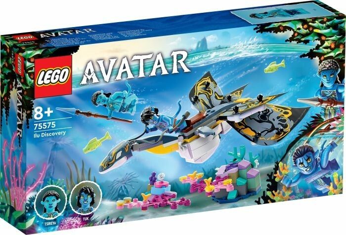 Set LEGO Avatar 75575. Scatola con Ilu Discovery. Personaggi e ambientazione sottomarina. Età 8+.