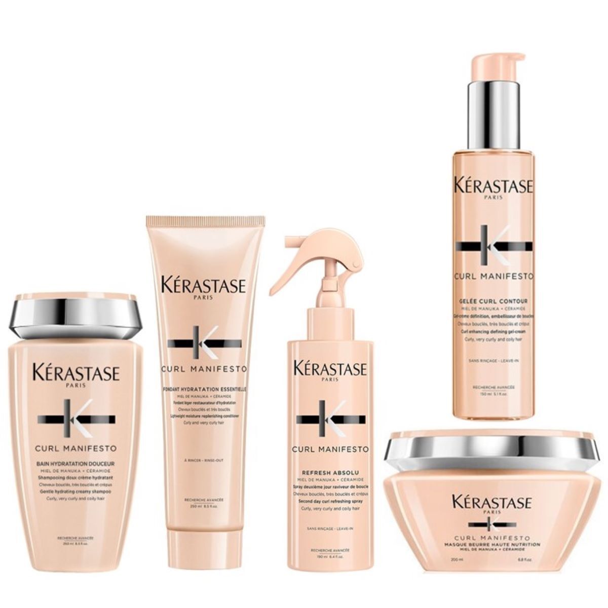 Kérastase Curl Manifesto Set (Bain / Fondant / Refresh / Masque / Gelee)