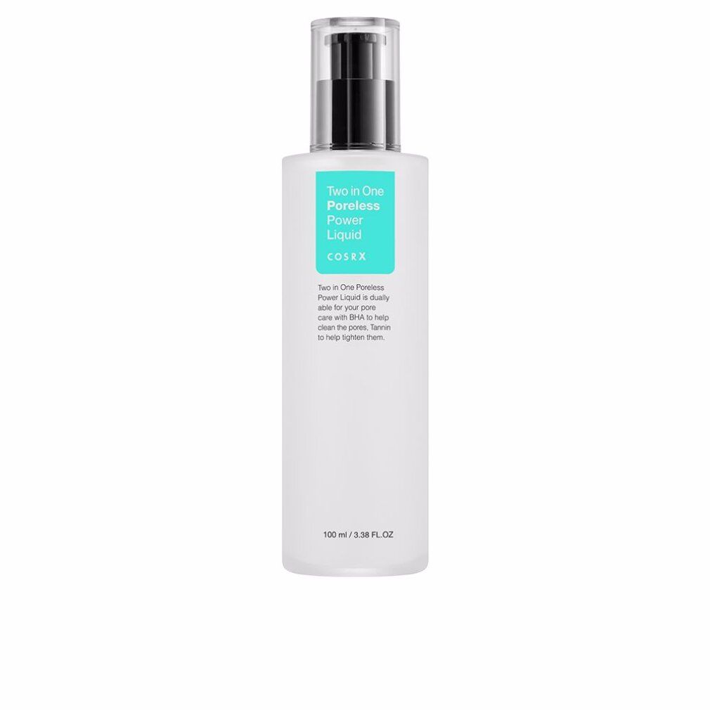 Durchsichtige Flasche mit schwarzem Pumpverschluss. Aufkleber mit Produktnamen und Marke. 100 ml.