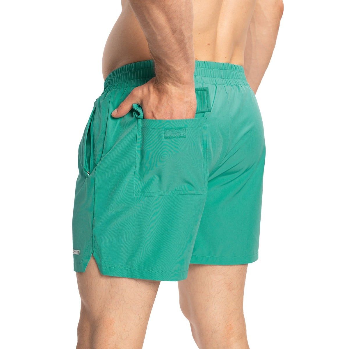 GymBeam Shorts Herren Regular Fit mit Reißverschlusstaschen TRN Lagune