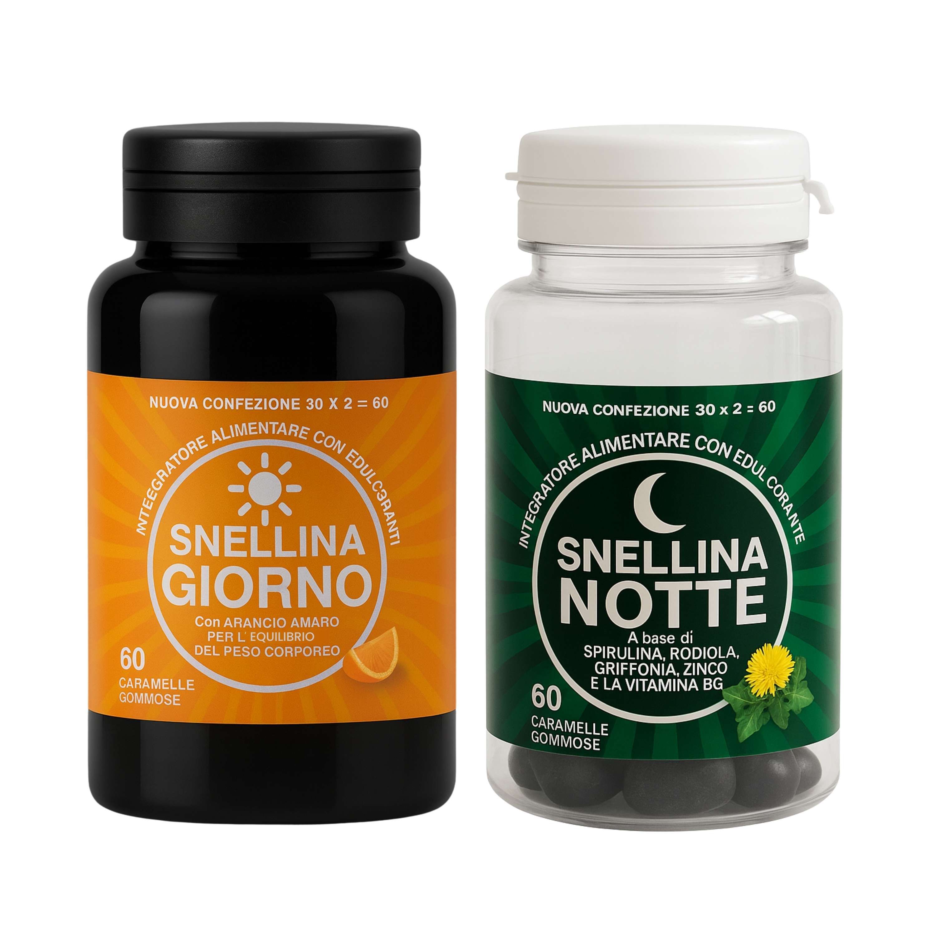 Aloha Labs Snellina Giorno & Notte Integratore Alimentare Dimagrante 120 gommose