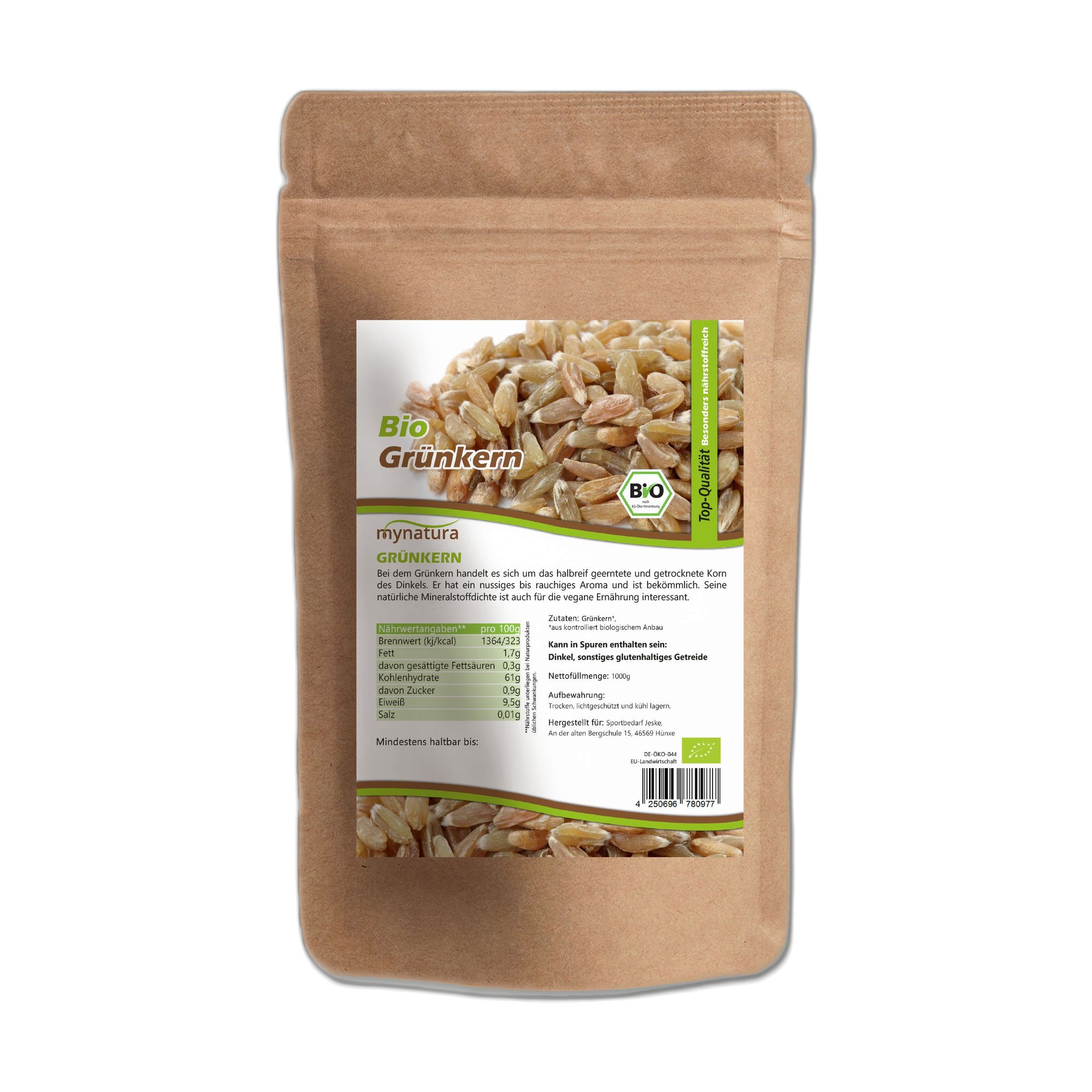 Mynatura Bio Grünkern ganz 1000 g