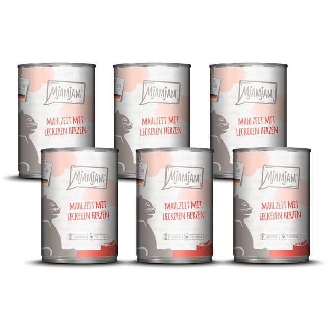 MjAMjAM - Mahlzeit mit leckeren Herzen 6x400 g Futter