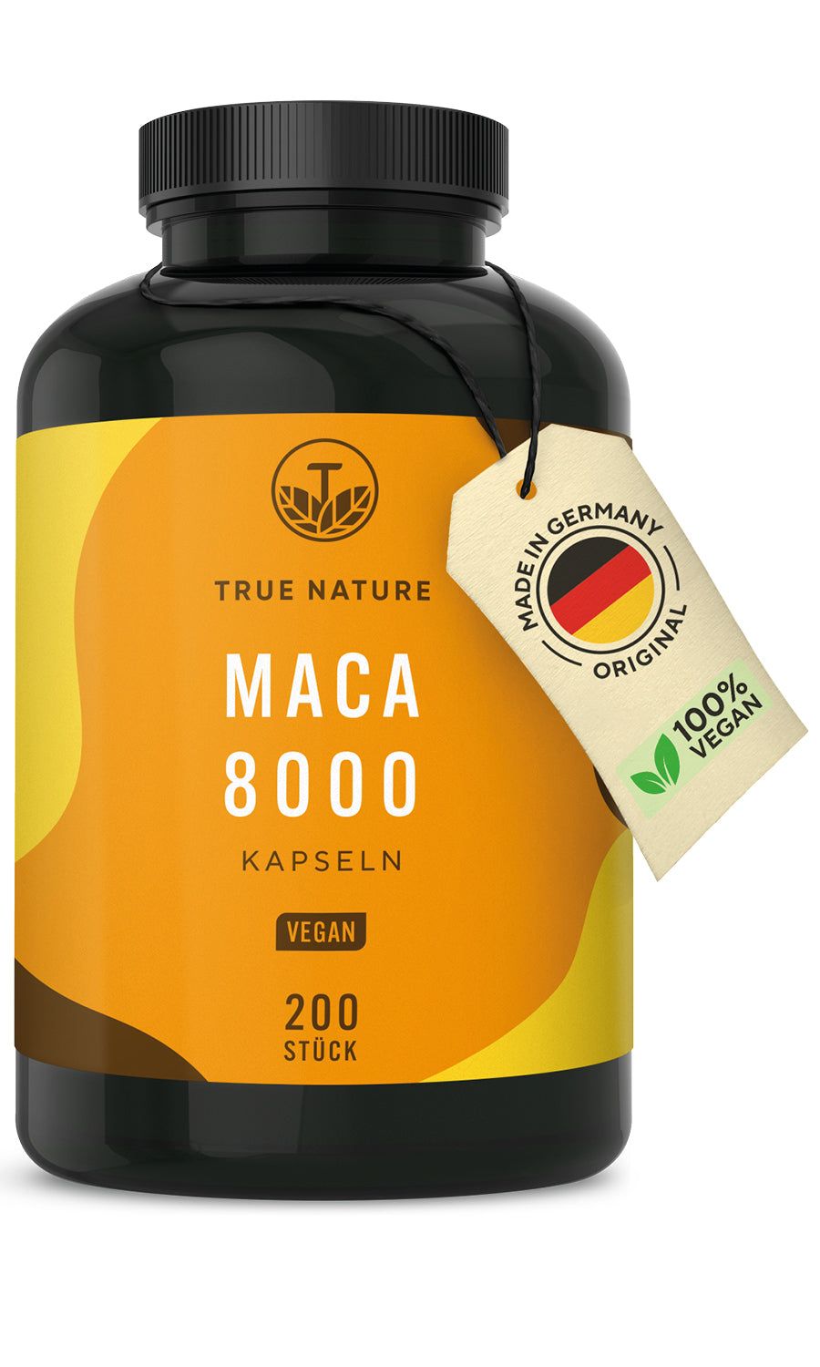 TRUE NATURE® Maca 8000 Kapseln - Vegan & Made in Germany 200 St 