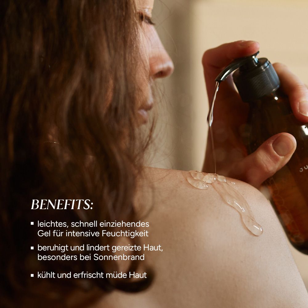JUNGLÜCK Aloe Vera Gel - 100% Bio, feuchtigkeitsspendend & beruhigend