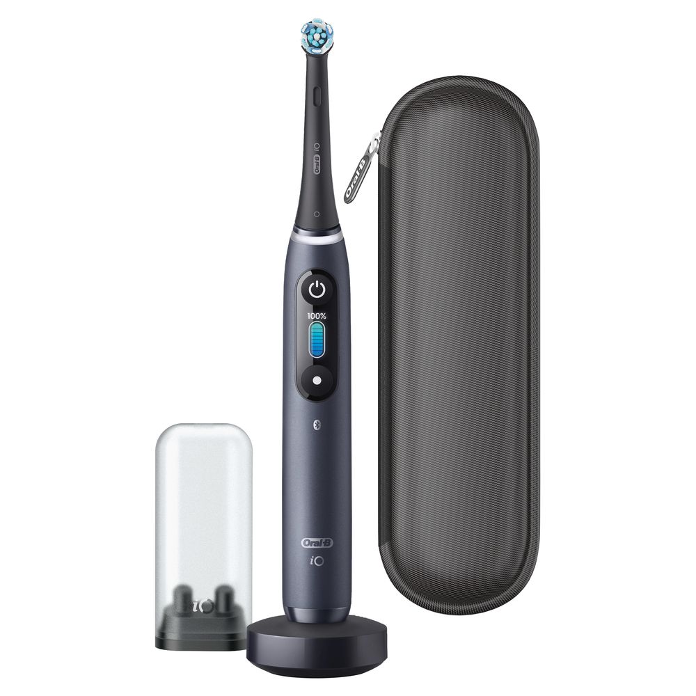 Oral-B - Elektrische Zahnbürste "iO Series 8 Black Onyx" + Reiseetui in Schwarz