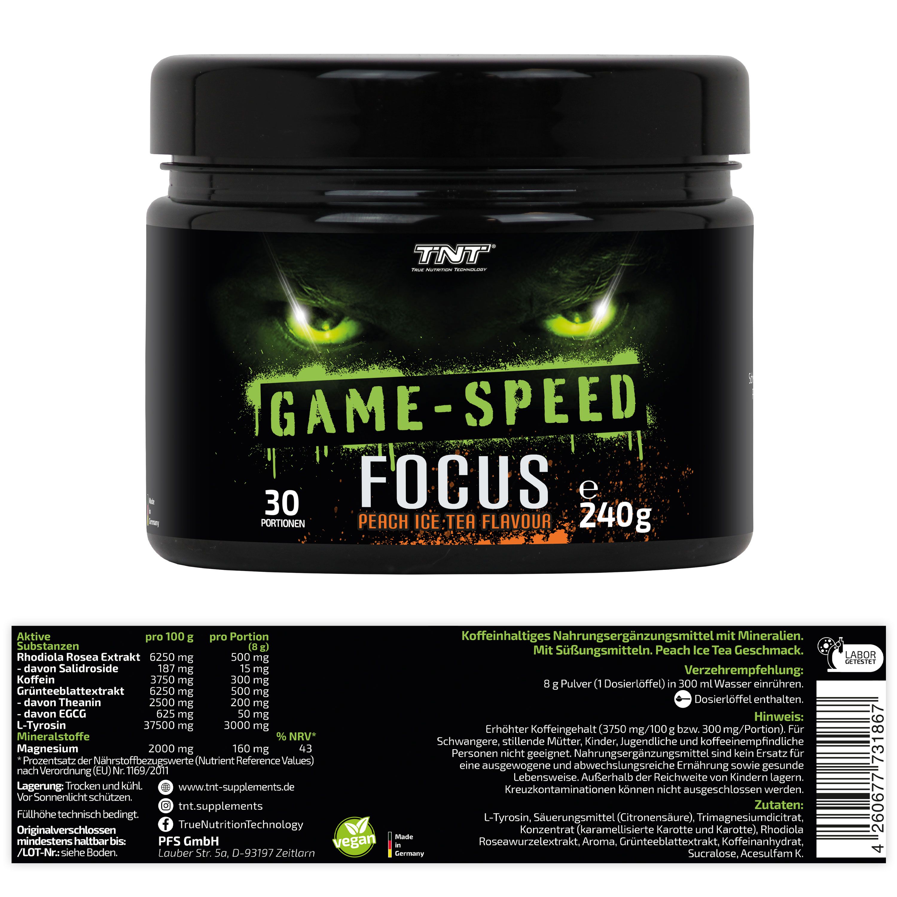 TNT Game Speed Focus - Pre-Workout-Bosster