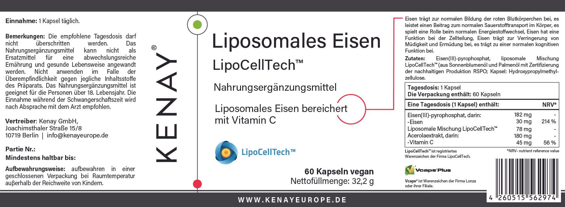 Liposomales Eisen LipoCellTech™ | KENAY®