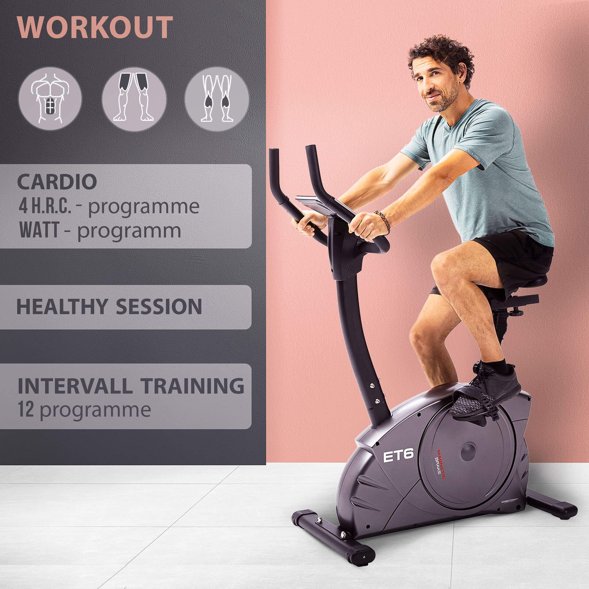 CHRISTOPEIT SPORT Ergometer ET 6 new inkl. Pulsmessgurt