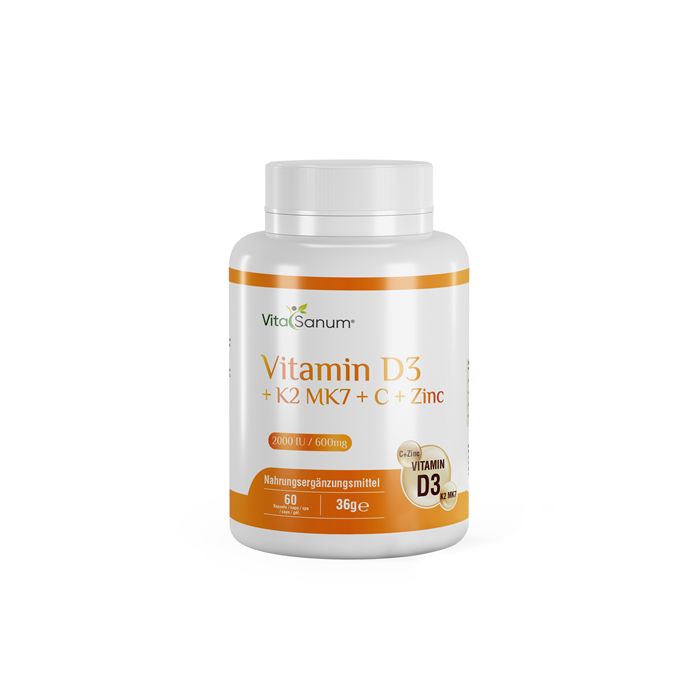VitaSanum® - D3 2000 IU + K2 MK-7 + C + Zinc