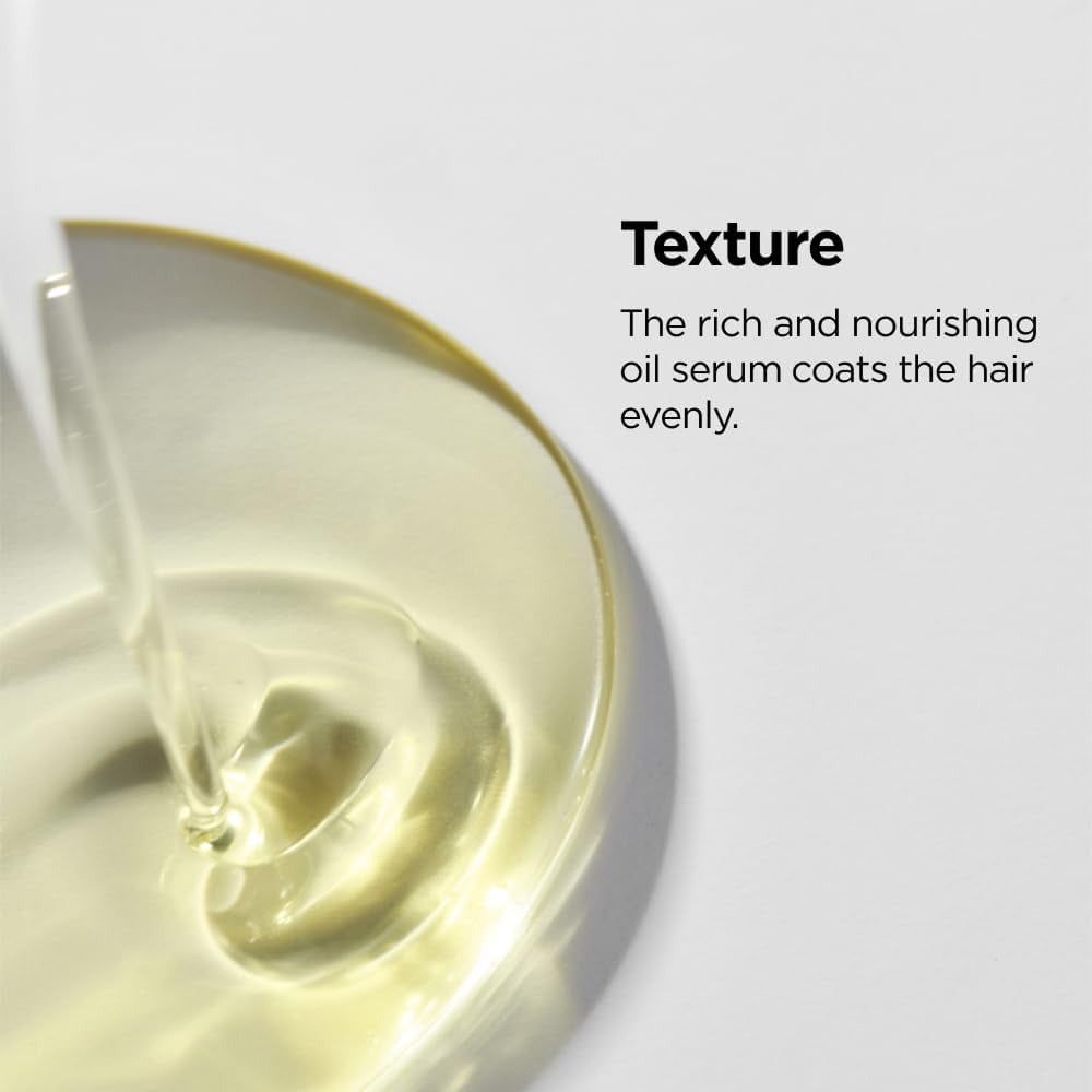 Text über Textur: AYUNCHE Enrich Bonding Care Oil Serum.
