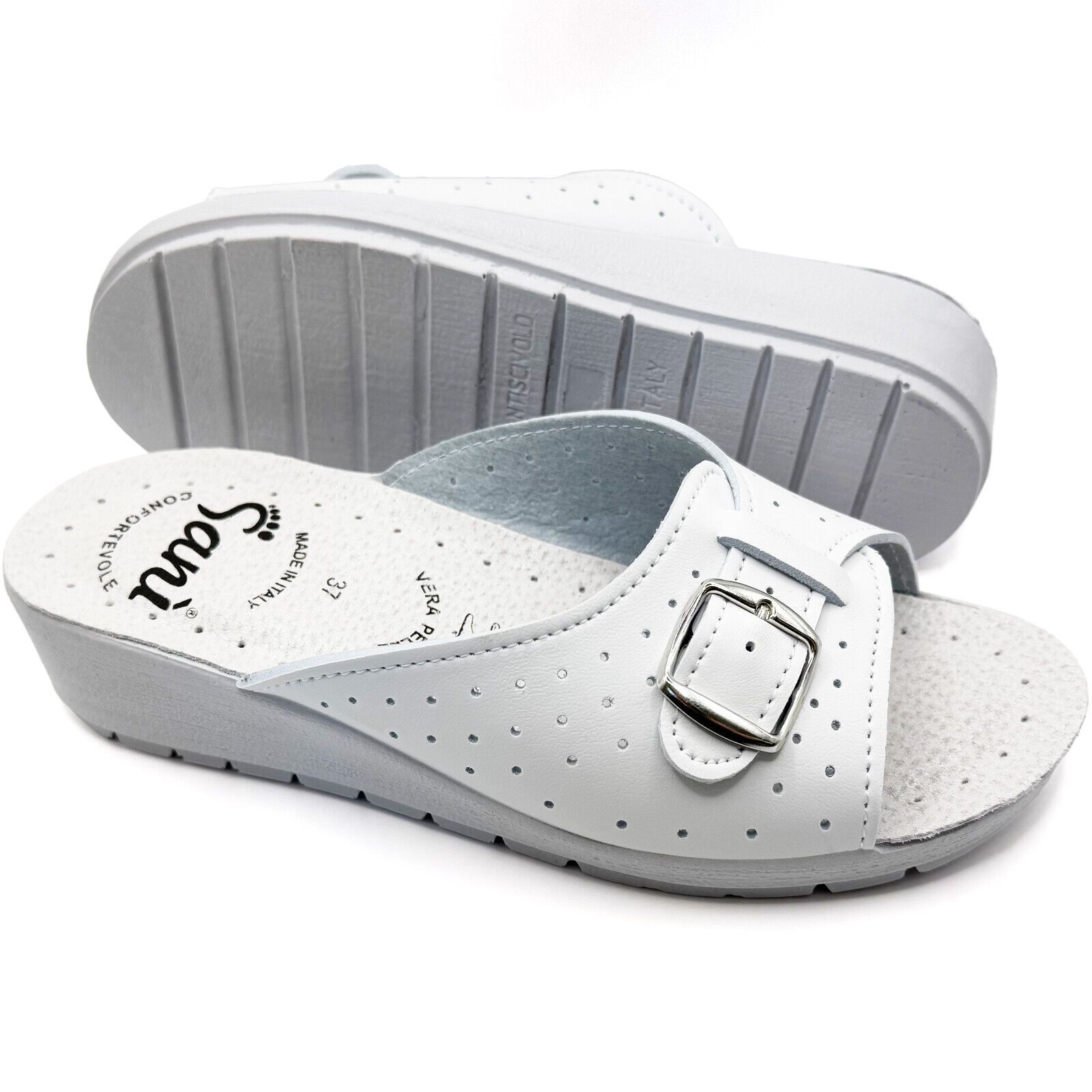 Sanì Ciabatte Estive Aperte con Fibbia Regolabile