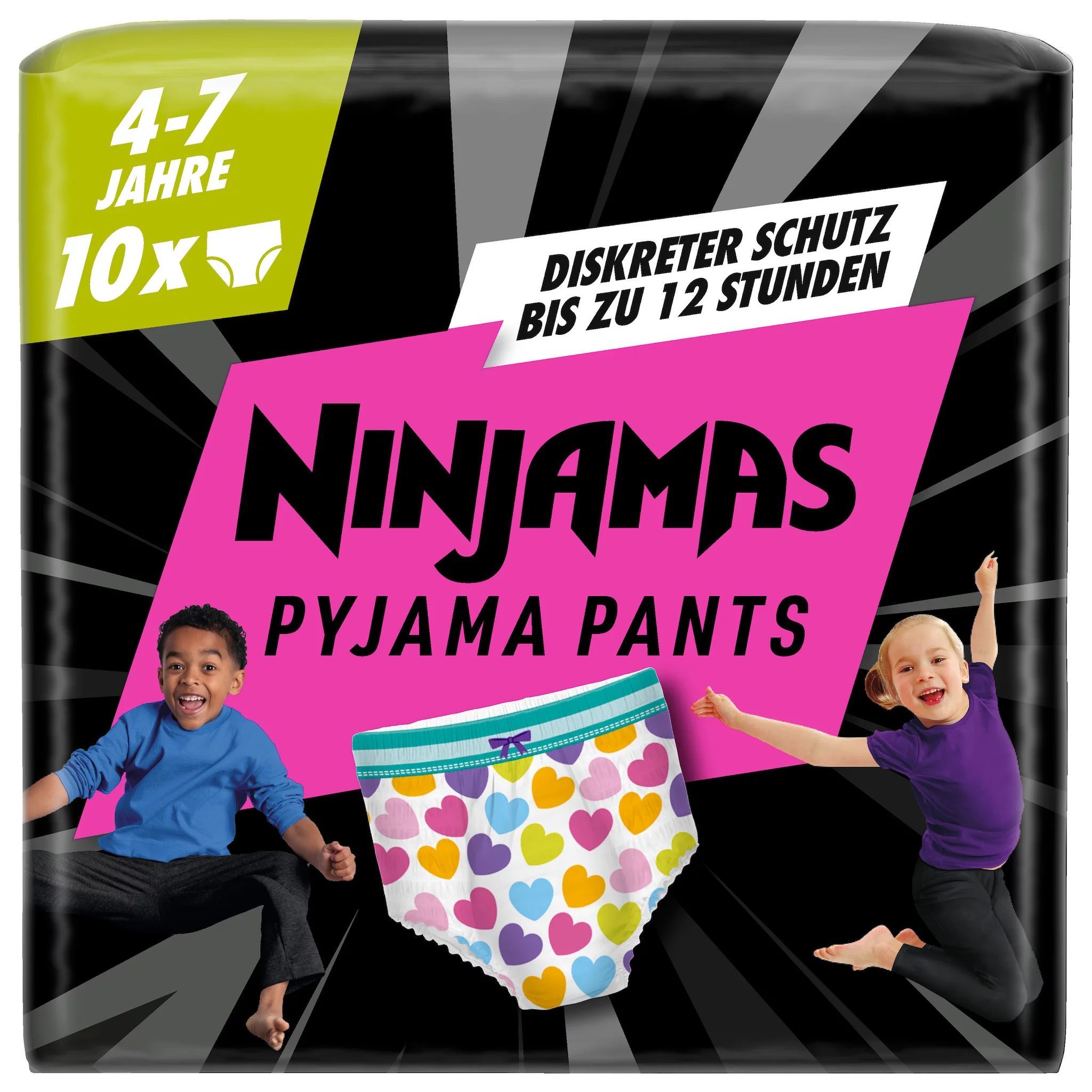 Pampers Ninjamas für Mädchen 4-7 Jahre Absorbierende Nachthöschen