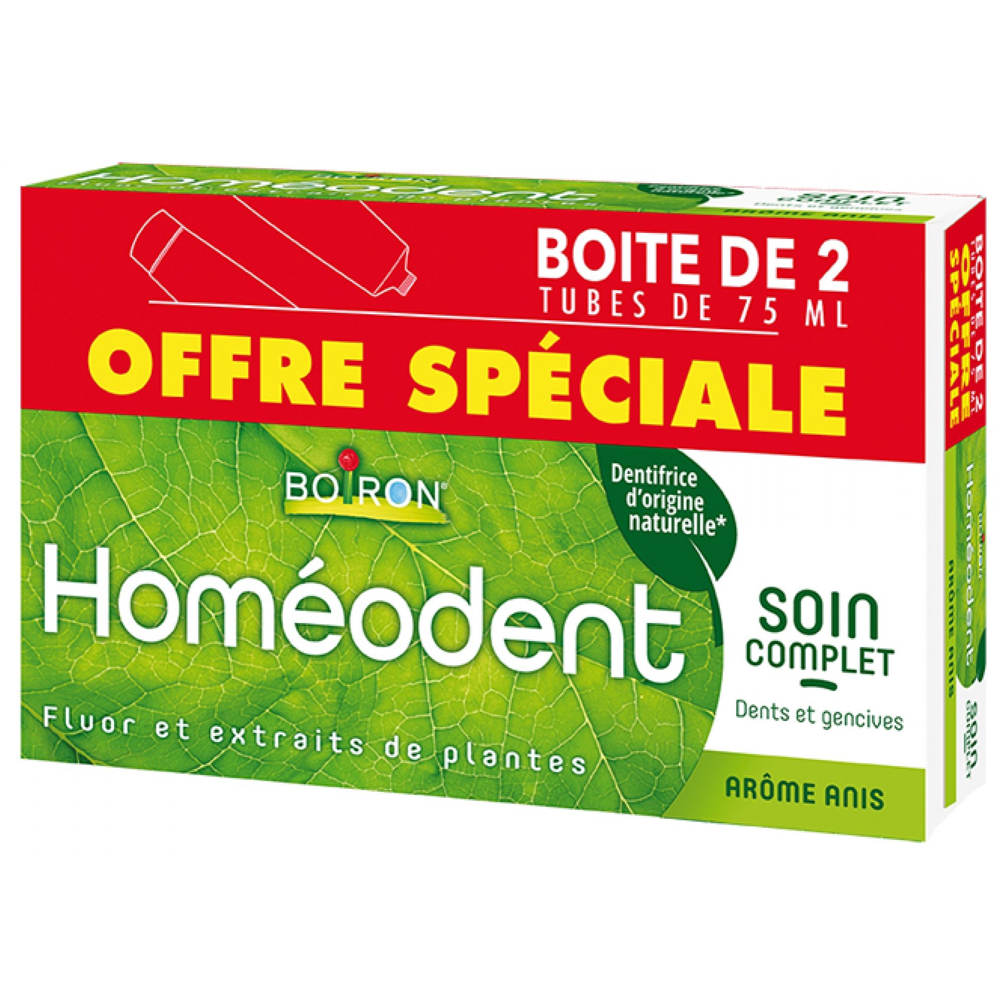 Boiron Homeodent Zahn- und Zahnfleischpflege 2 x 75 ml (Aroma: Anis) 18x9,5x3,5 cm