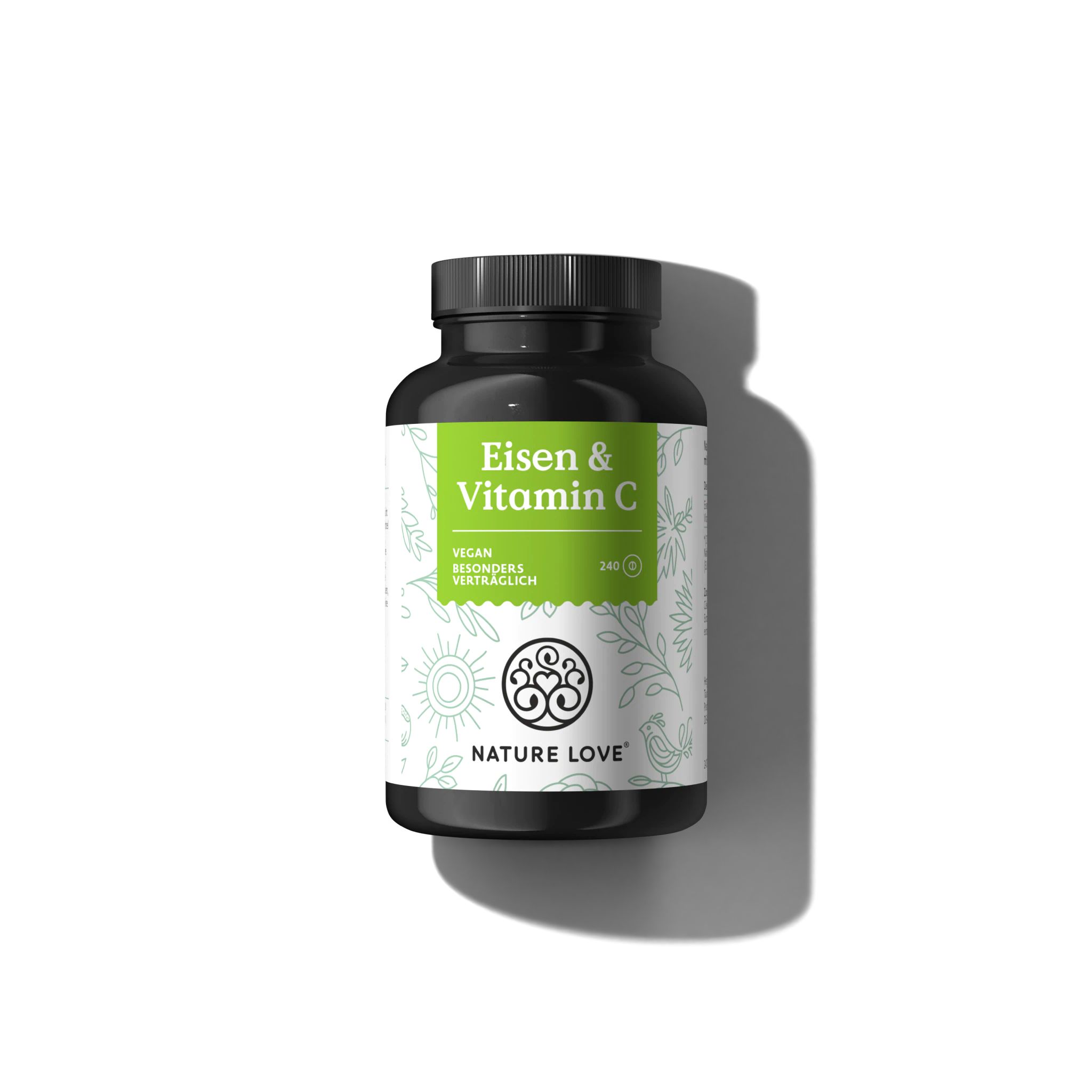 NATURE LOVE® Eisen & Vitamin C Tabletten