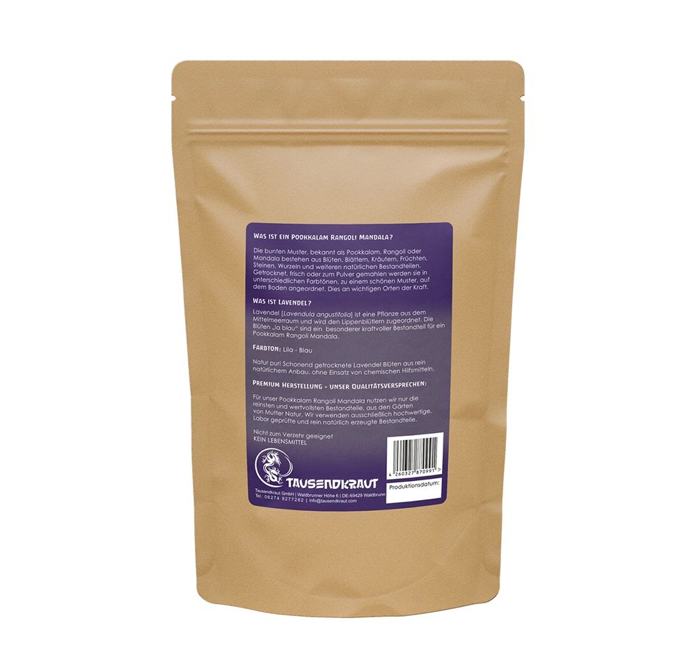 Tausendkraut Lavendelblüten Mandala k.b.A.