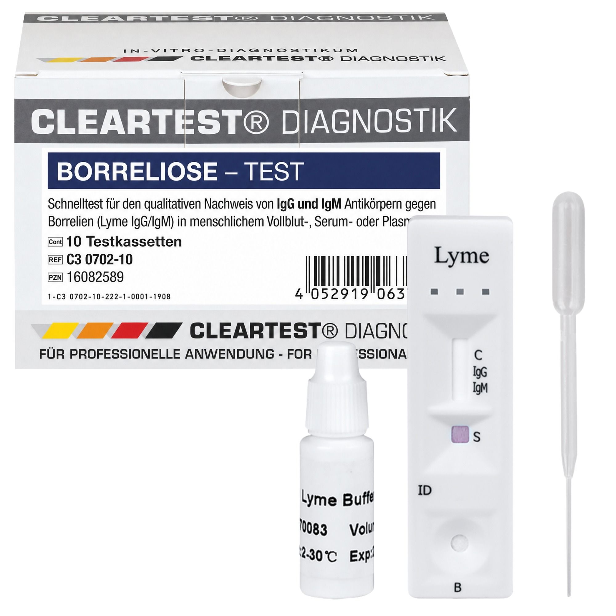 Cleartest Borreliose Schnelltest IgG/IgM 10 St Kombipackung