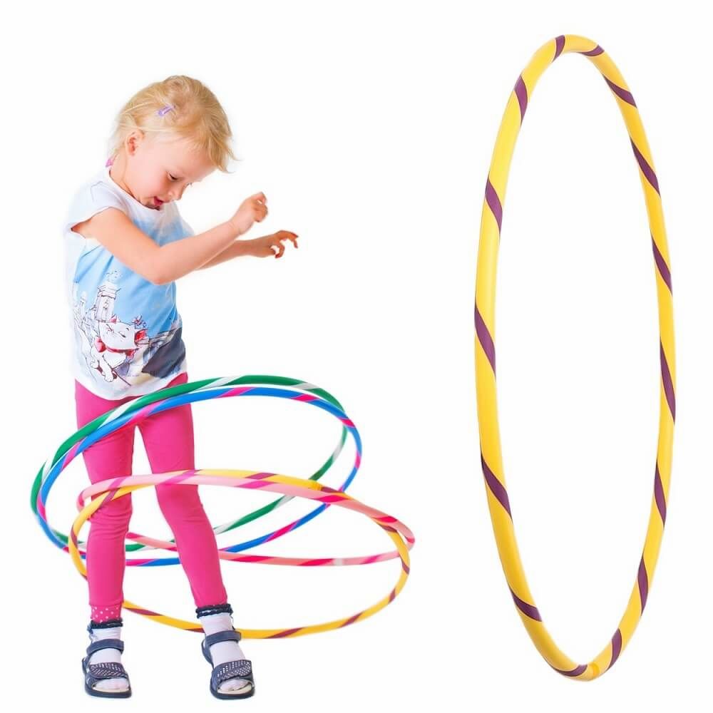 Hoopomania Kinder-Hula-Hoop mit Grip-Tape | Ø 60 cm Gelb-Lila 1 St