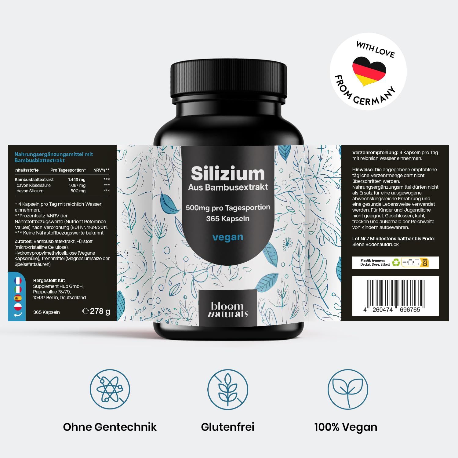 Bloom Naturals Silizium Kapseln
