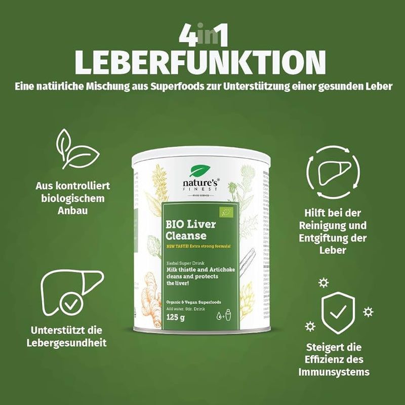 Nature's Finest BIO LIVER CLEANSE - Leberreinigung mit Mariendistel und Artischocken