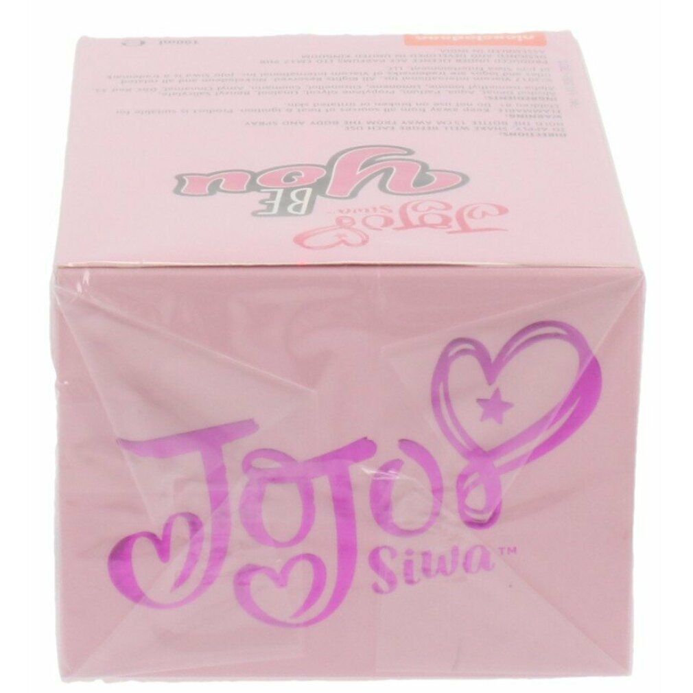 Rosa Verpackung mit Aufdruck "Jojo Siwa Be You". Herz- und Stern-Design. In Folie verpackt.