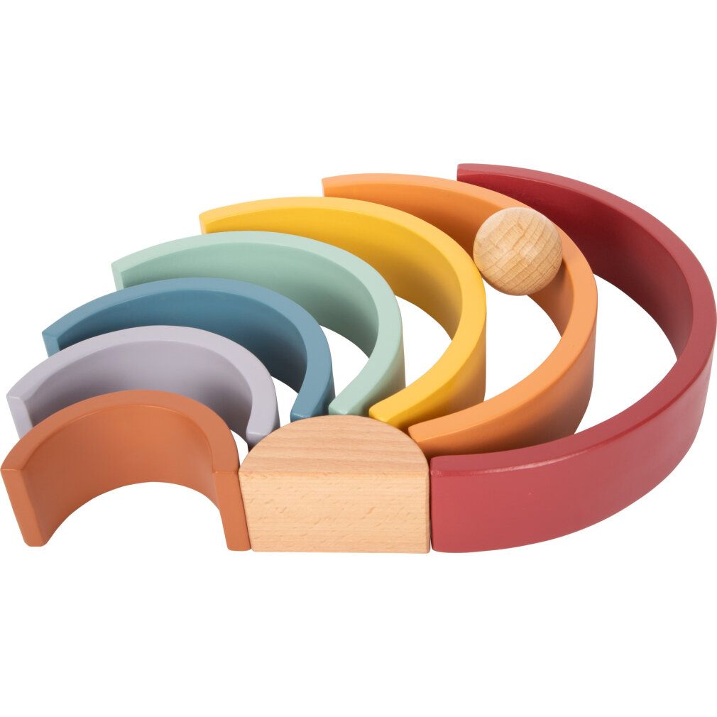 Holzbausteine Regenbogen Safari