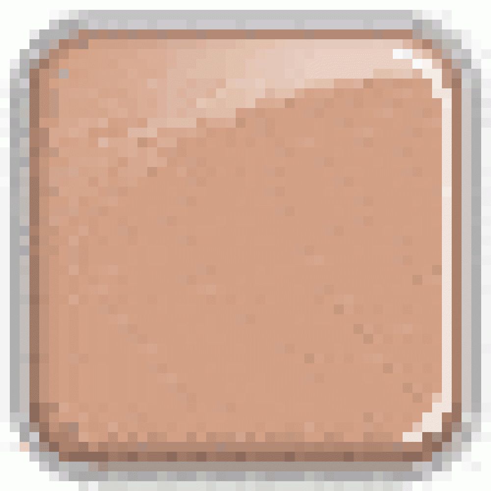 Quadratische Make-up-Probe, Sand Rose. Farbton in einem quadratischen Behälter. Glänzende Oberfläche.