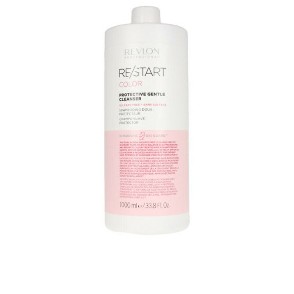 Große, weiße Flasche mit Produktbezeichnung und Text. Enthält 1000 ml. Marke Revlon.