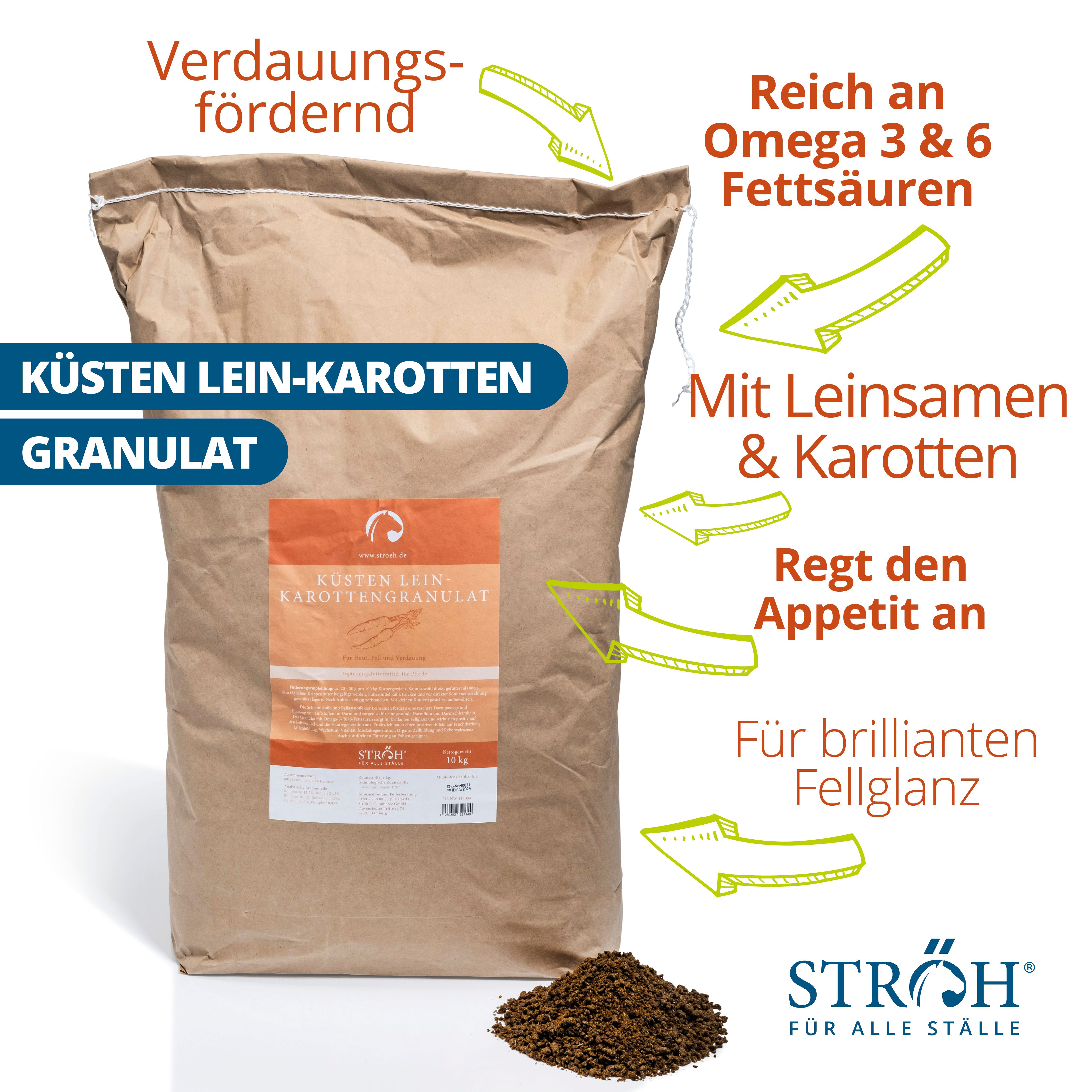 STRÖH Küsten Lein-Karottengranulat  Tüte