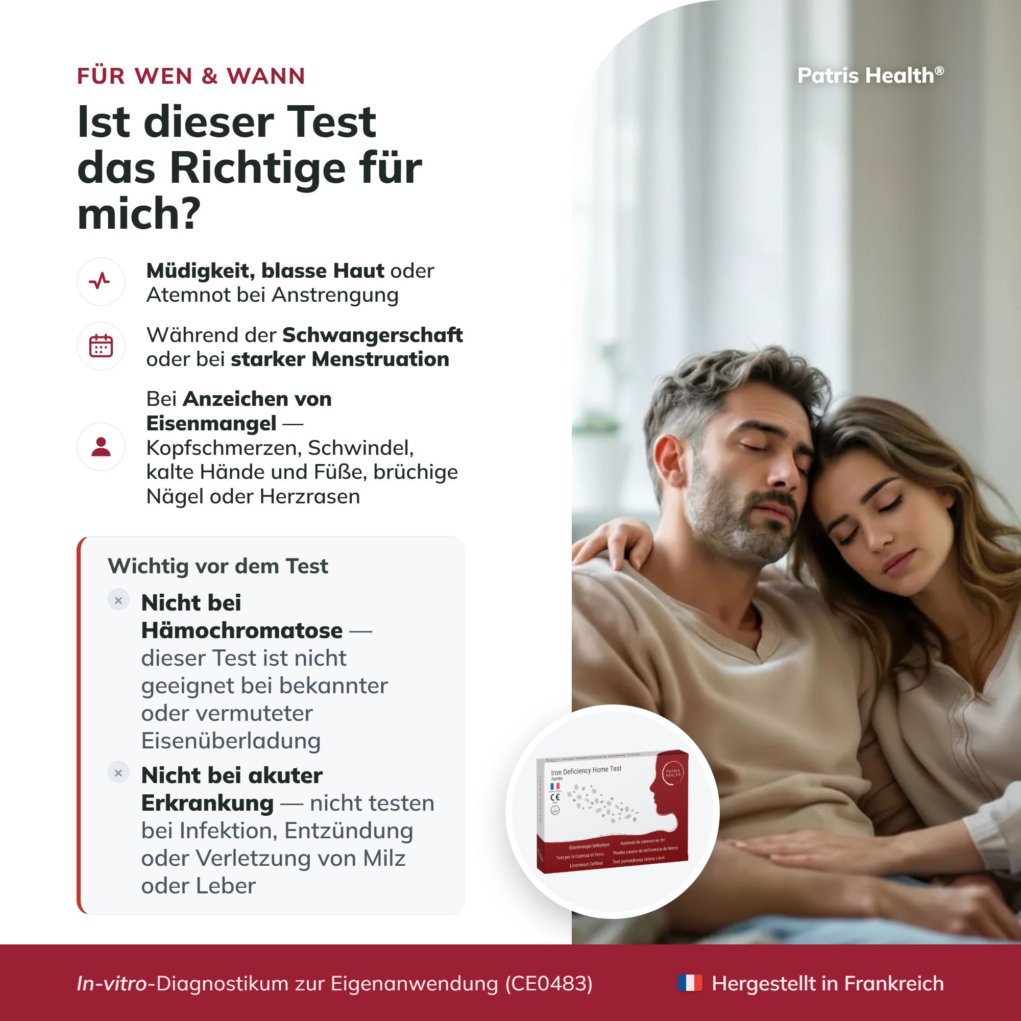 Wer hat ein höheres Risiko für Eisenmangel? Informationen von Patris Health.
