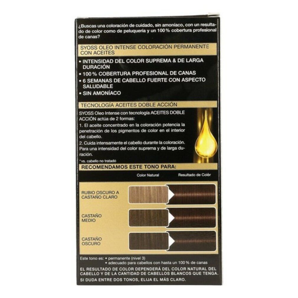Syoss Oleo Intense Permanent Hair Color 3-10 Brown