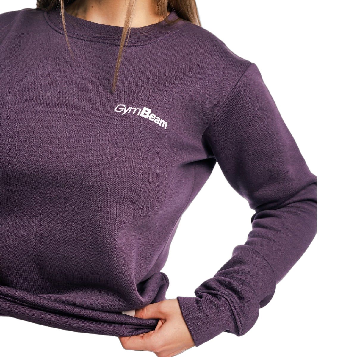 GymBeam Pullover Damen regular mit Rundhalsausschnitt in Obsidian