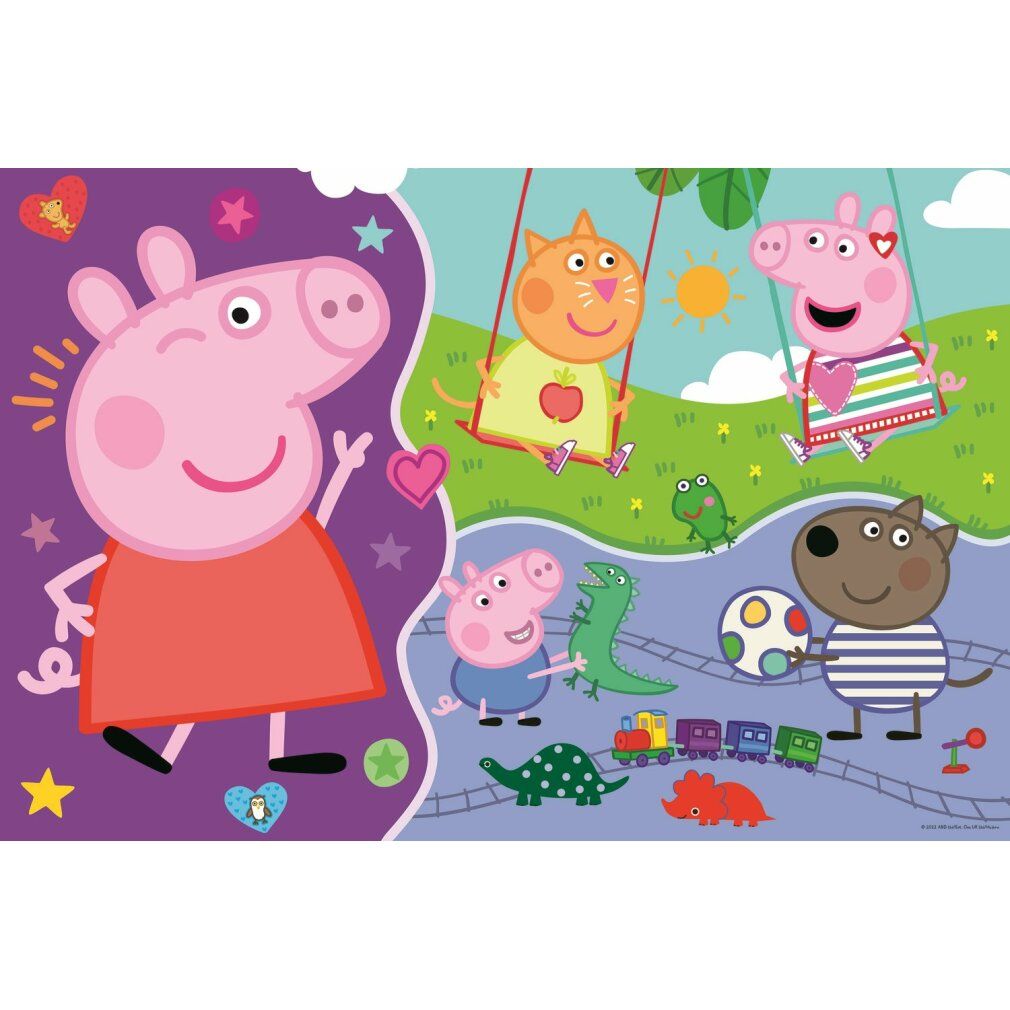 trefl Doppelseitiges Puzzle Peppa Pig super giant 15 Teile