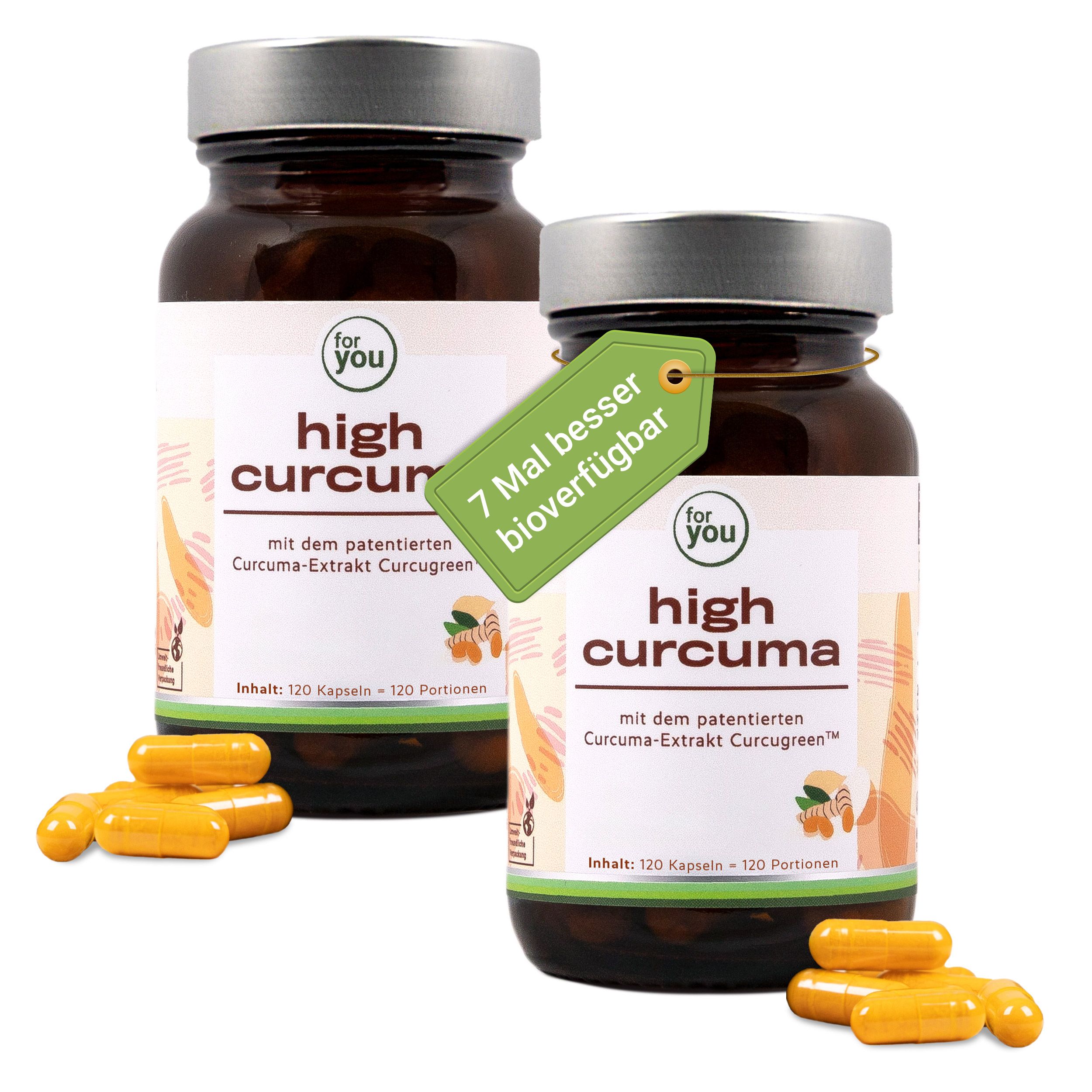 for you High Curcuma Doppelpack 72 g Kapseln