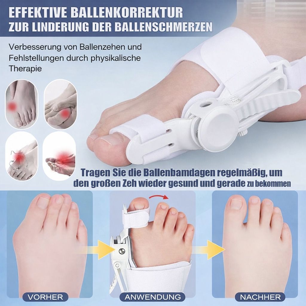 COOL-i Hallux valgus Korrektor mit Drehverstellung, links/rechts tragbar & individuell einstellbar