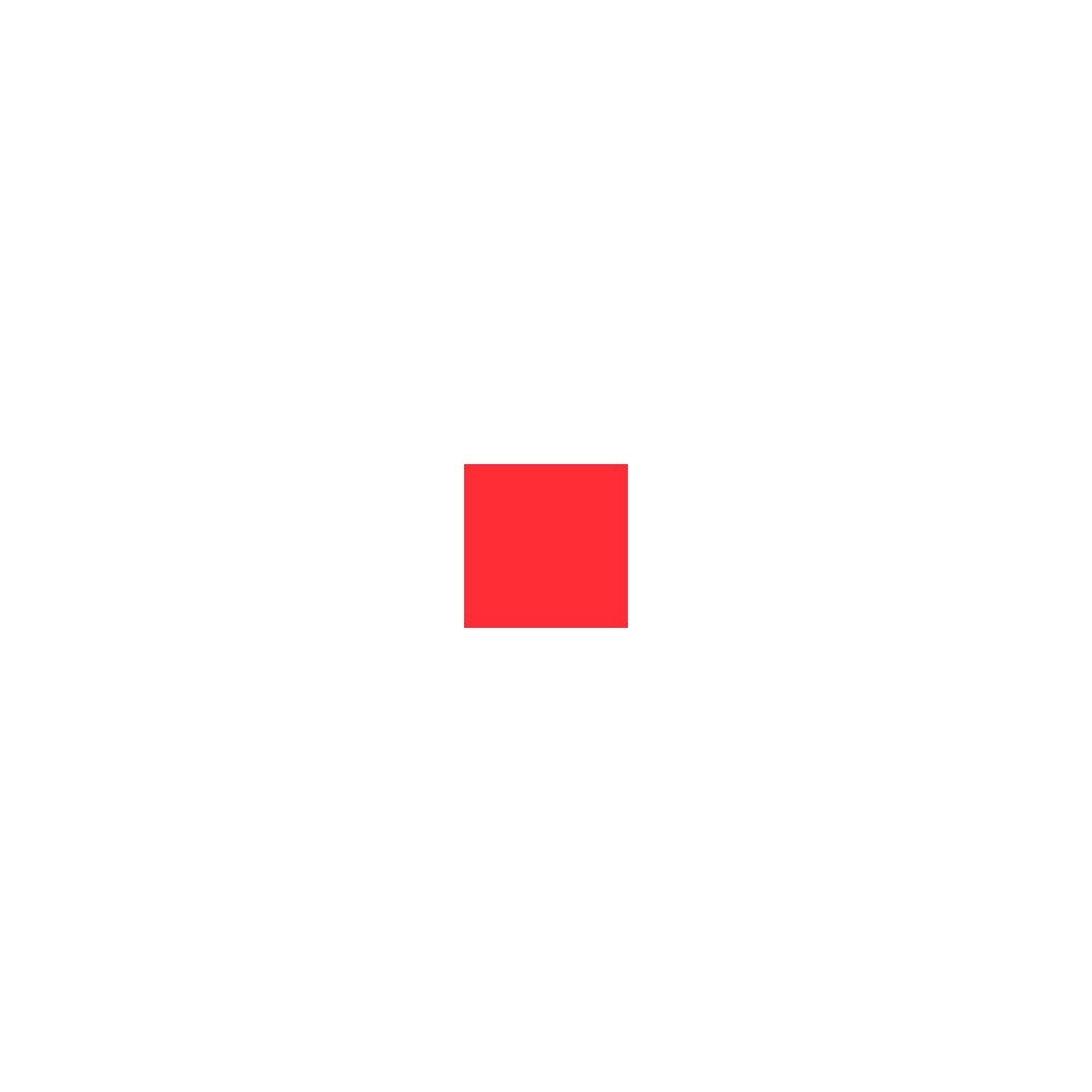 Rotes Quadrat auf weißem Hintergrund.