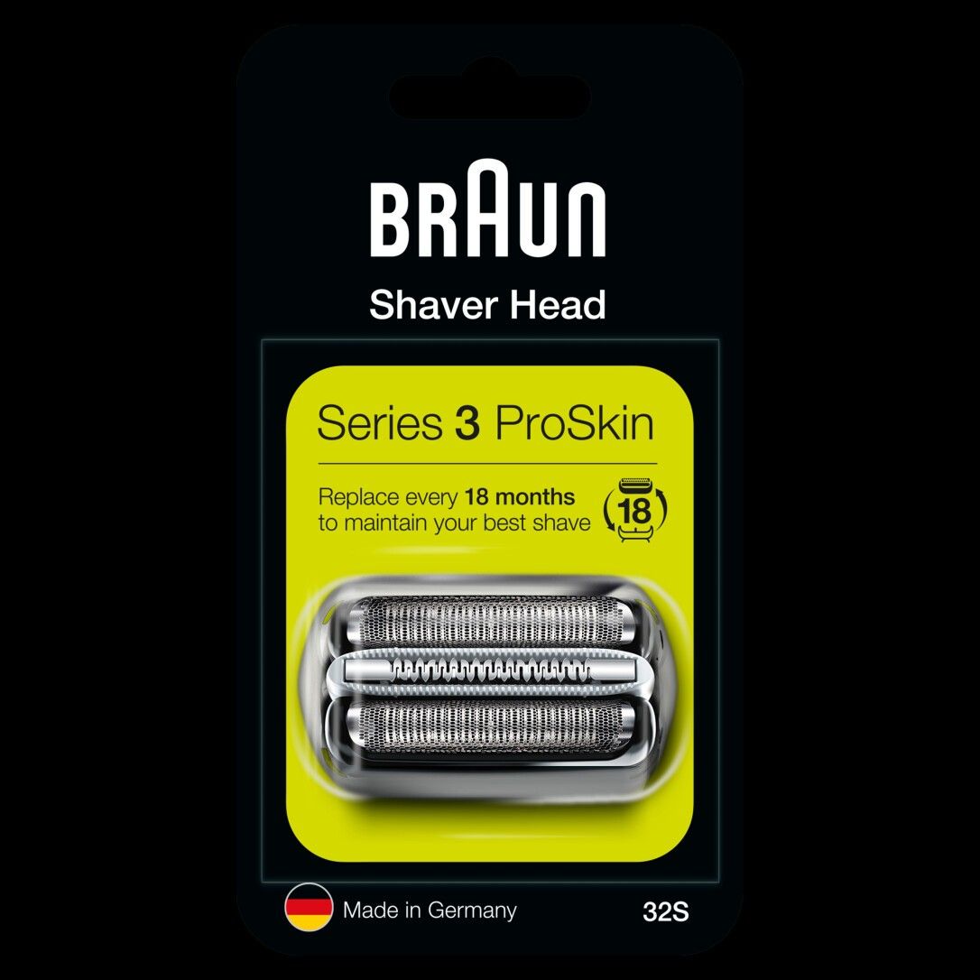 Braun 32S Ersatzscherteil Kombipack (Scherfolie mit integriertem Scherkopf)