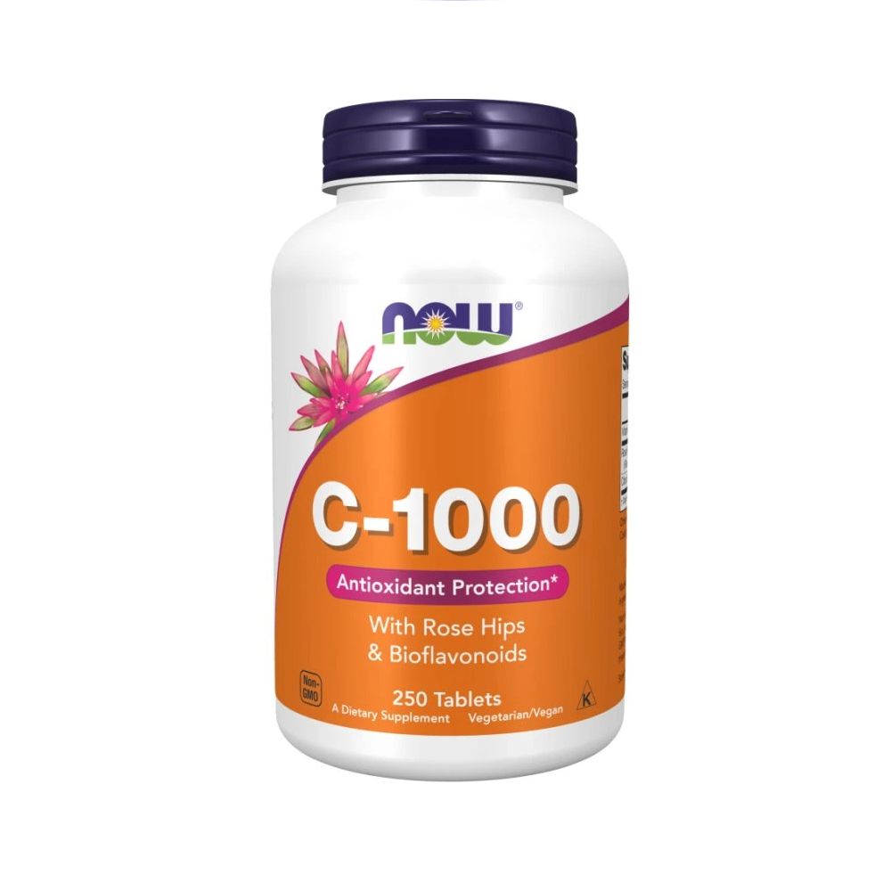 NOW Foods Vitamin C-1000 mit Hagebutten und Bioflavonoiden 250 St Tabletten
