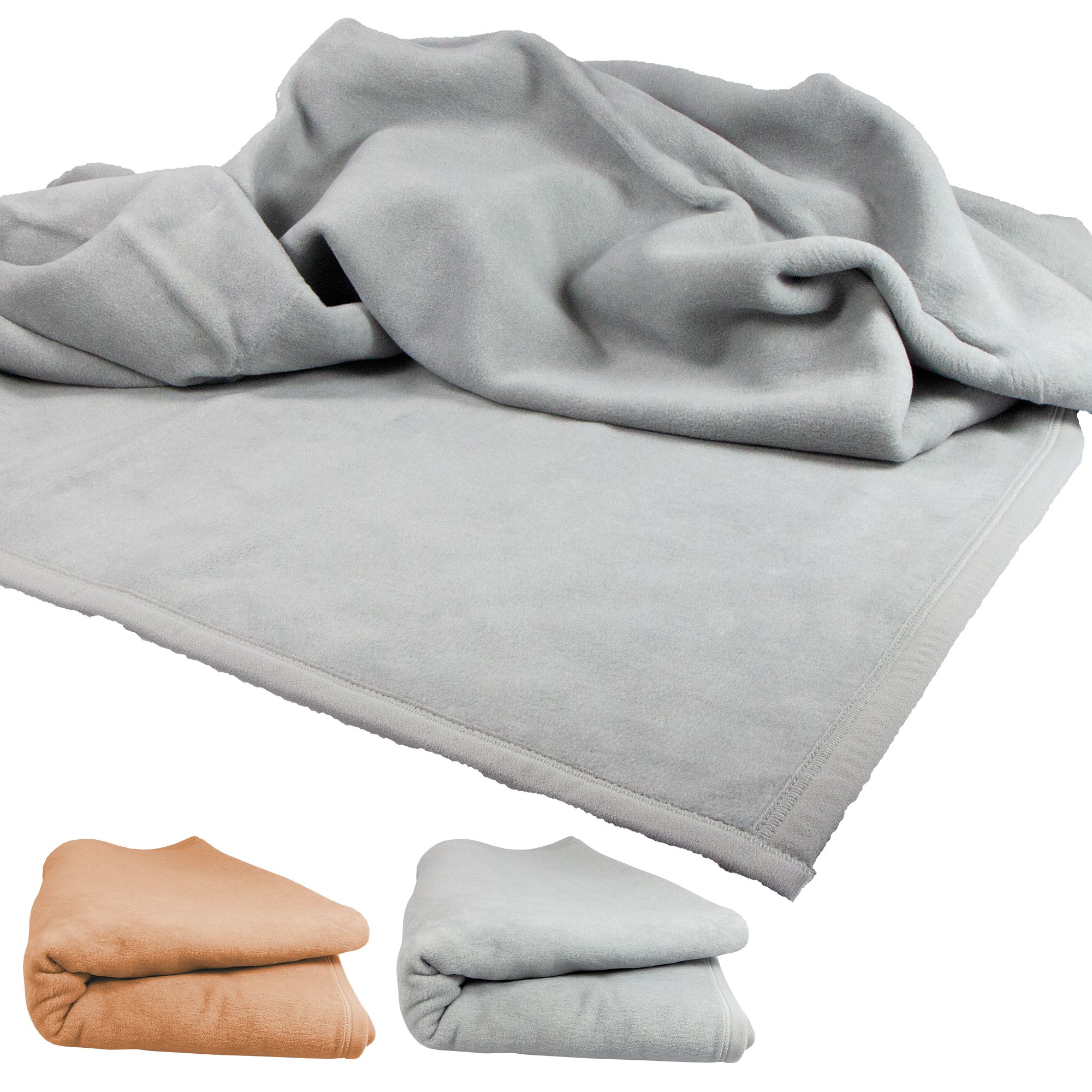 Kochfeste Hunde Kuscheldecke - hygienische Reinigung - 140cmx100cm - hellgrau