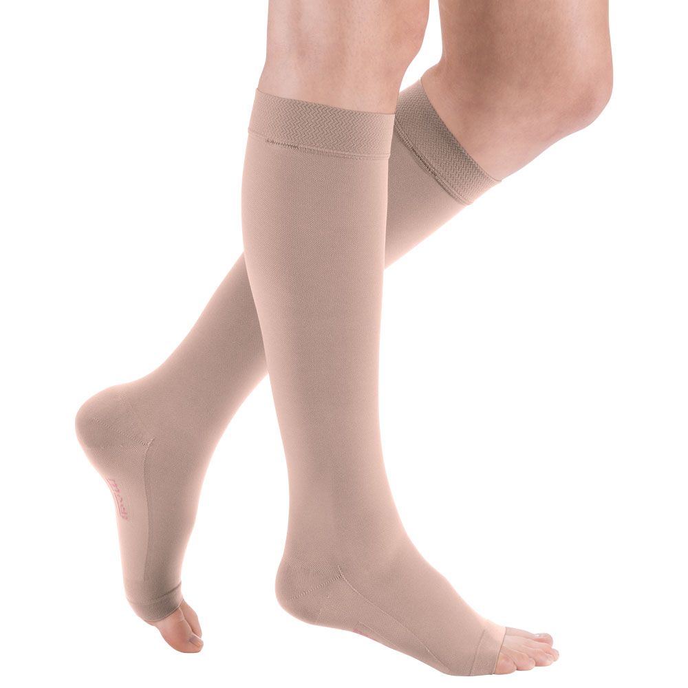 mediven comfort CCL2 AD Kompressionsstrümpfe kurz (34-38 cm) o. Fußspitze Trikotabschlussrand