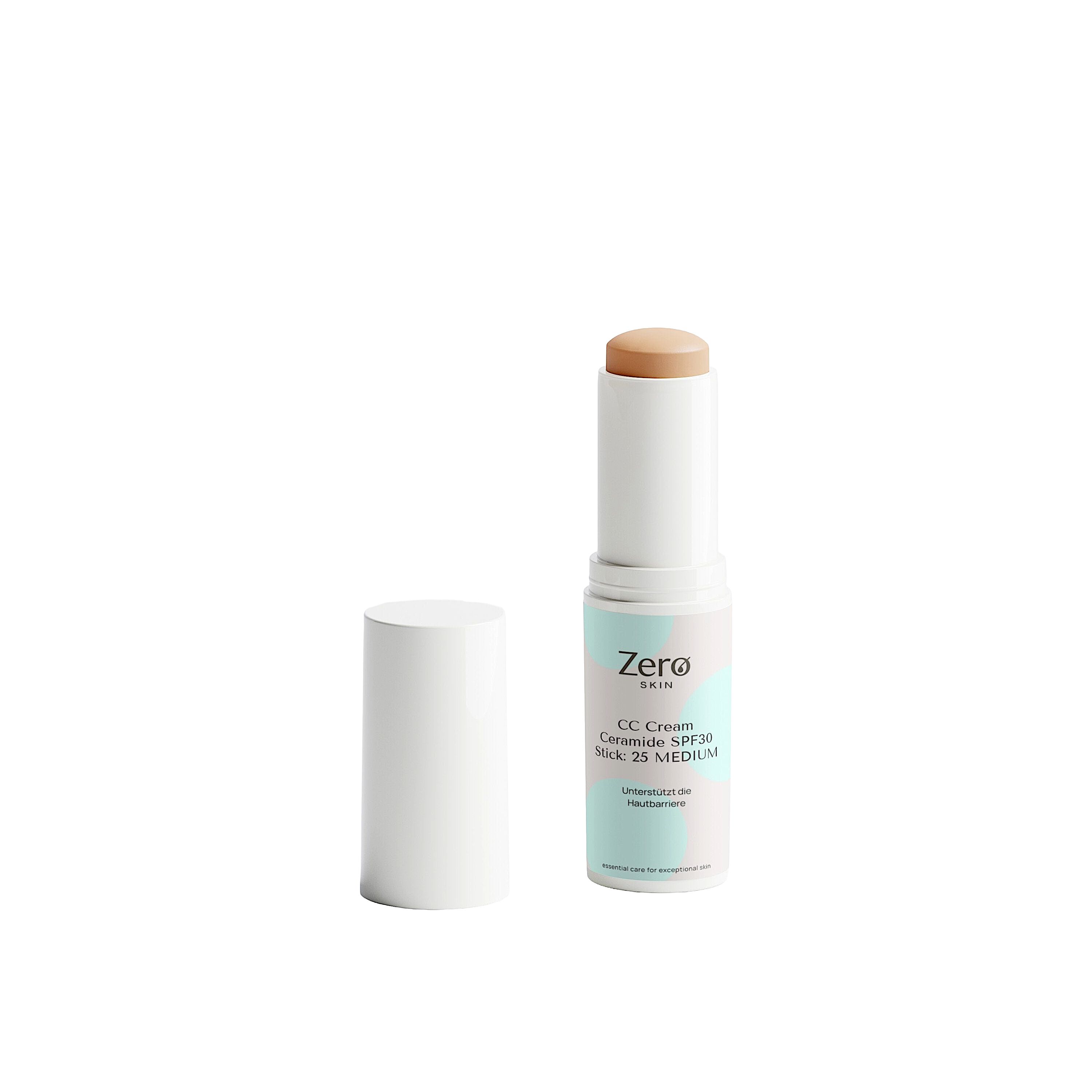 Zero Skin CC Cream Ceramide Spf30 Stick 25 Medium pflegend und schützend mit Jojobaöl 12 g Creme