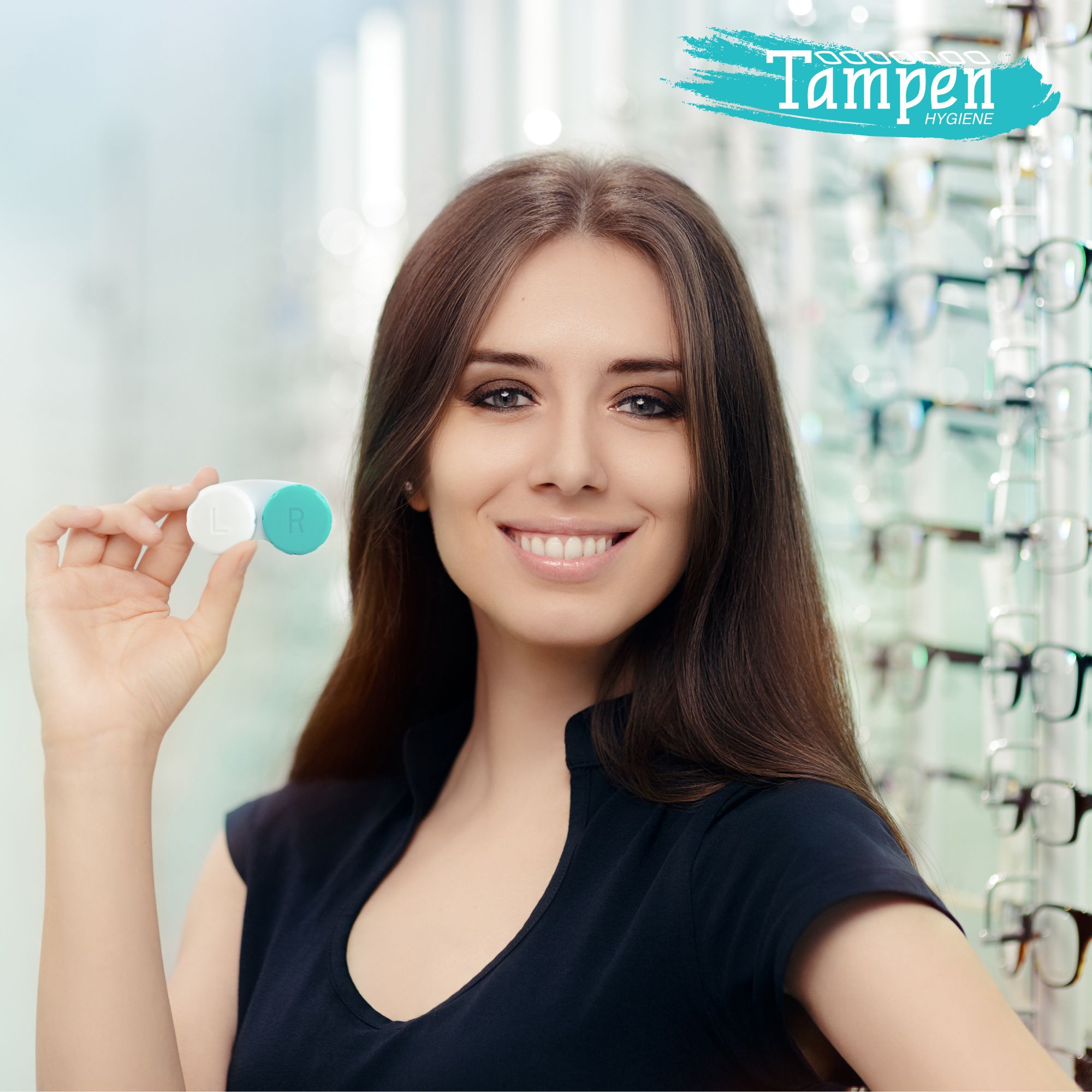 TAMPEN Kontaktlinsenbehälter 12er - grün
