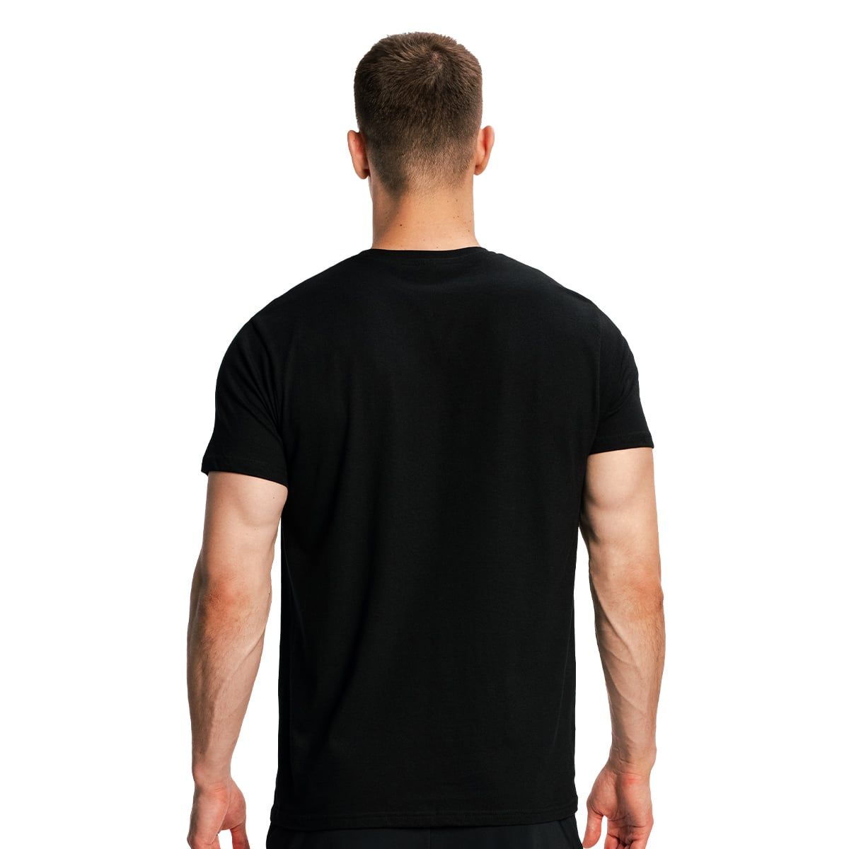 GymBeam T-Shirt Herren regular kurzarm aus Baumwolle Fitness schwarz