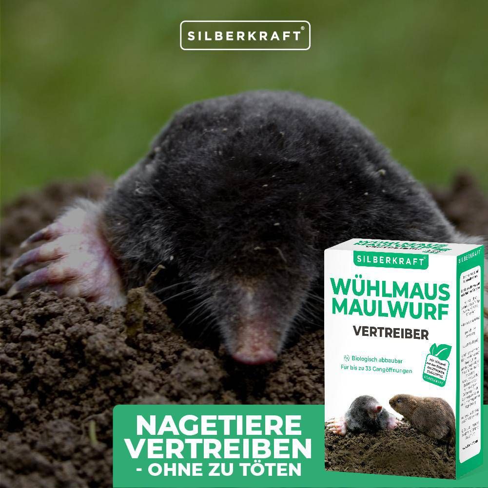 SILBERKRAFT Maulwurf und Wühlmaus Vertreiber 800 g - SHOP APOTHEKE